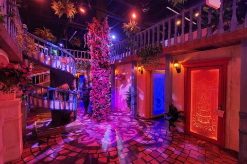 encanto x camp casita hallway with slide