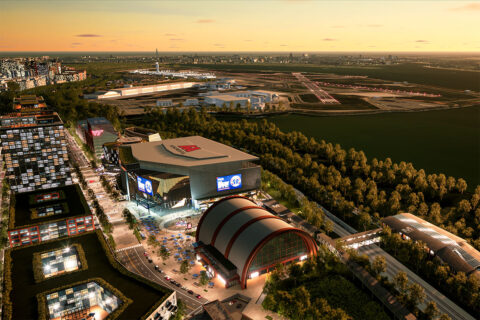Monumental Potomac Yard proposal rendering