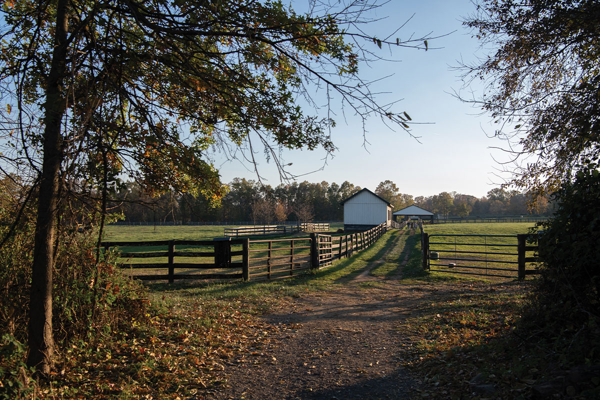 Large farm with barn