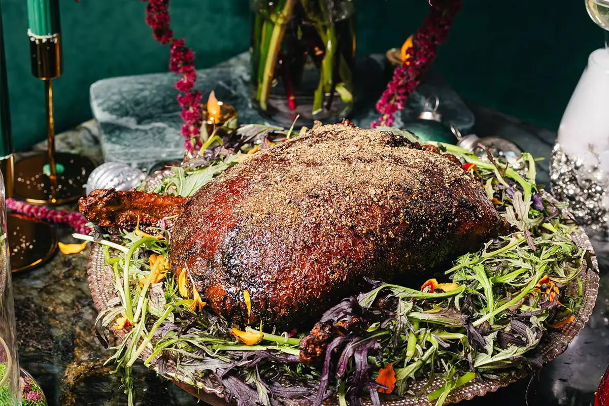 NUE’s honey lacquered duck 