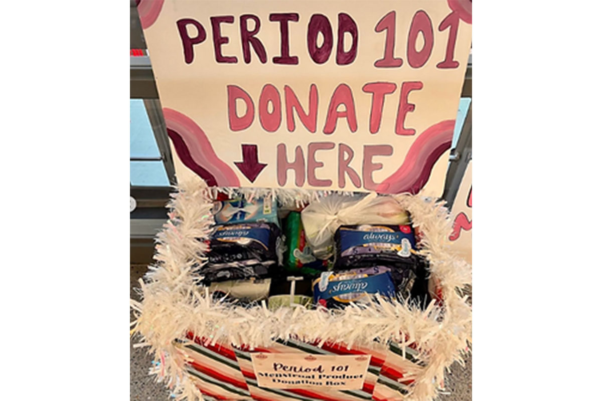 Period product donation box