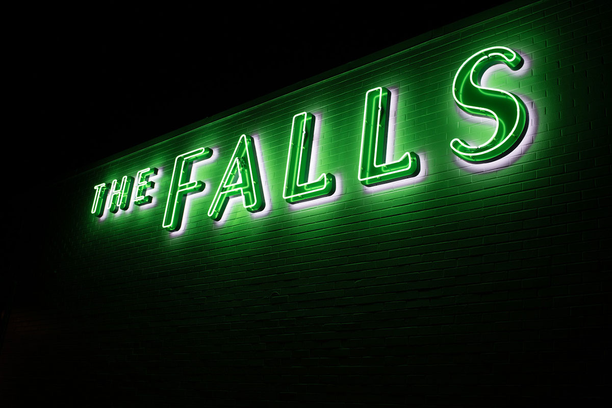 The Falls sign