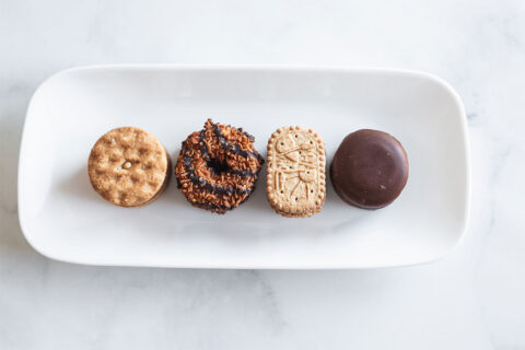 Plate of Girl Scout cookies
