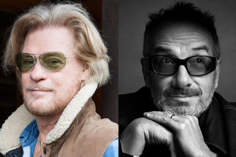 Daryl Hall and Elvis Costello headshots