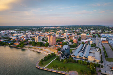 Aerial view of Newport News