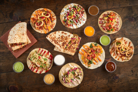 Spread of food at Taco Bamba
