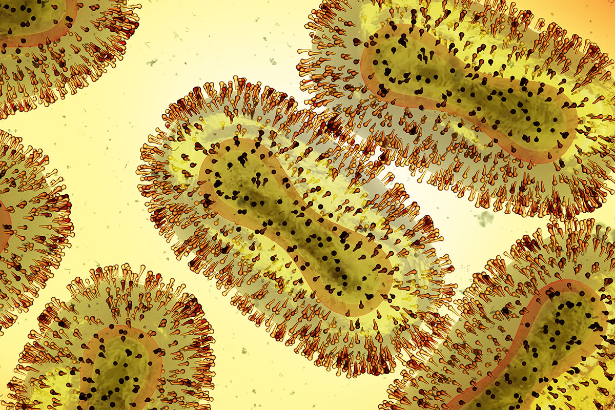 mpox virus closeup