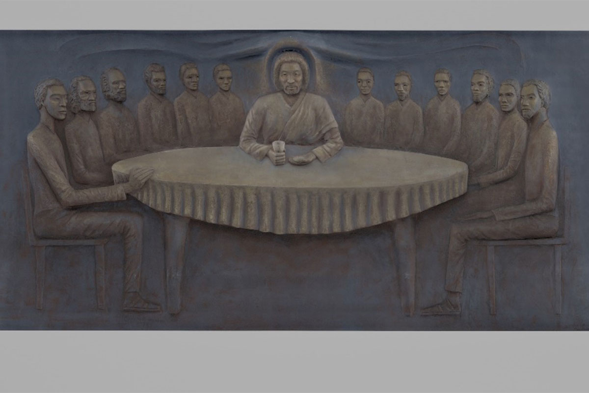 Rendering of 3D model of "The Last Supper" by Akili Ron Anderson