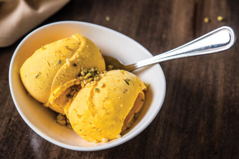 Saffron ice cream