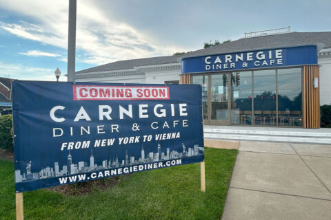 Carnegie Diner coming soon sign