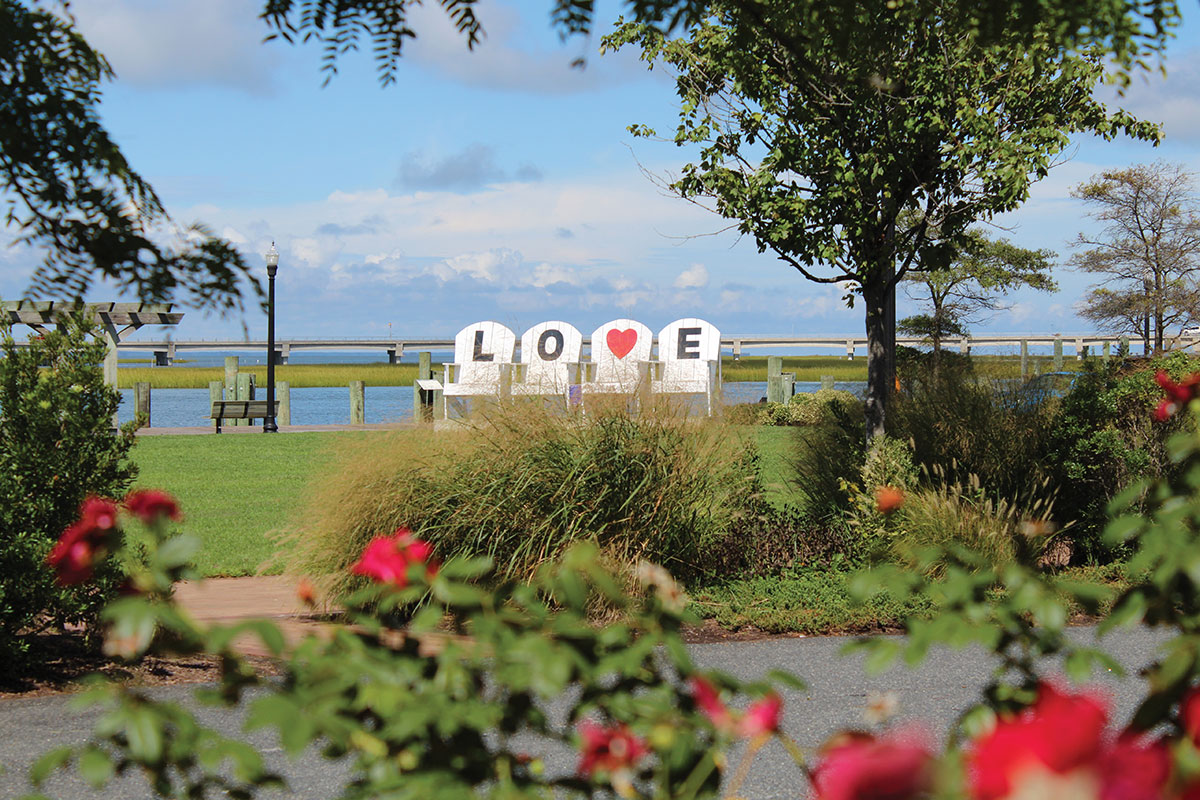 LOVE sign in Chincoteague