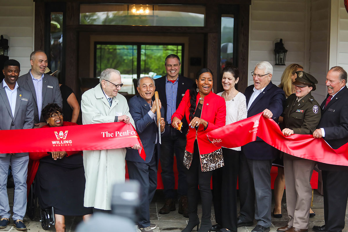 Ribbon cutting at Willing Warriors grand lodge