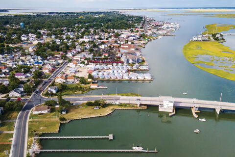 Aerial view of Chincoteague