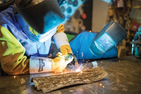 student welding at nova labs
