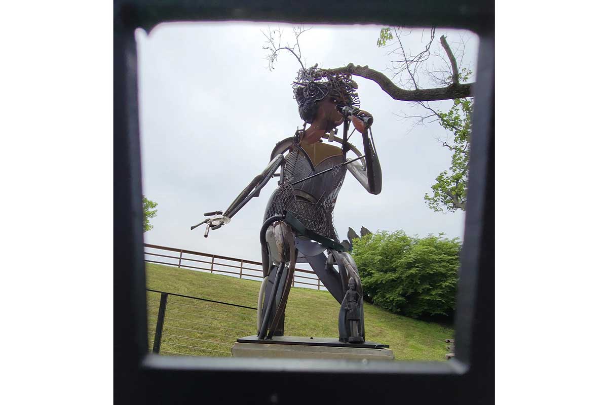 metal tina turner sculpture