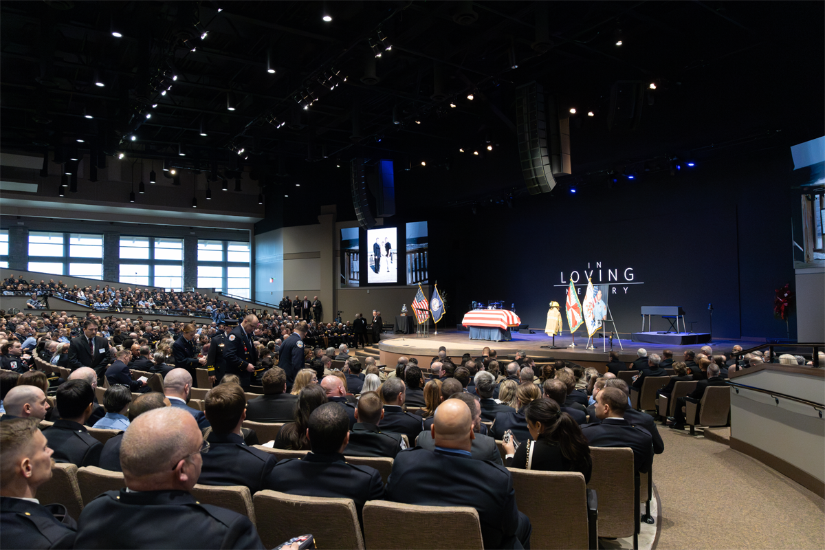 Trevor Brown, firefighter, celebration of life service