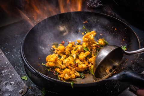 Food cooking at Mama Chang