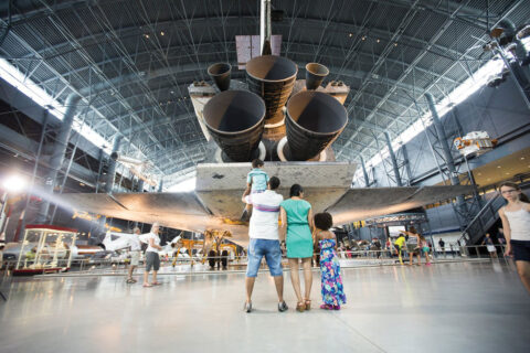 Family at Udvar Hazy Center