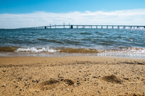 beach at Sandy Point State Park