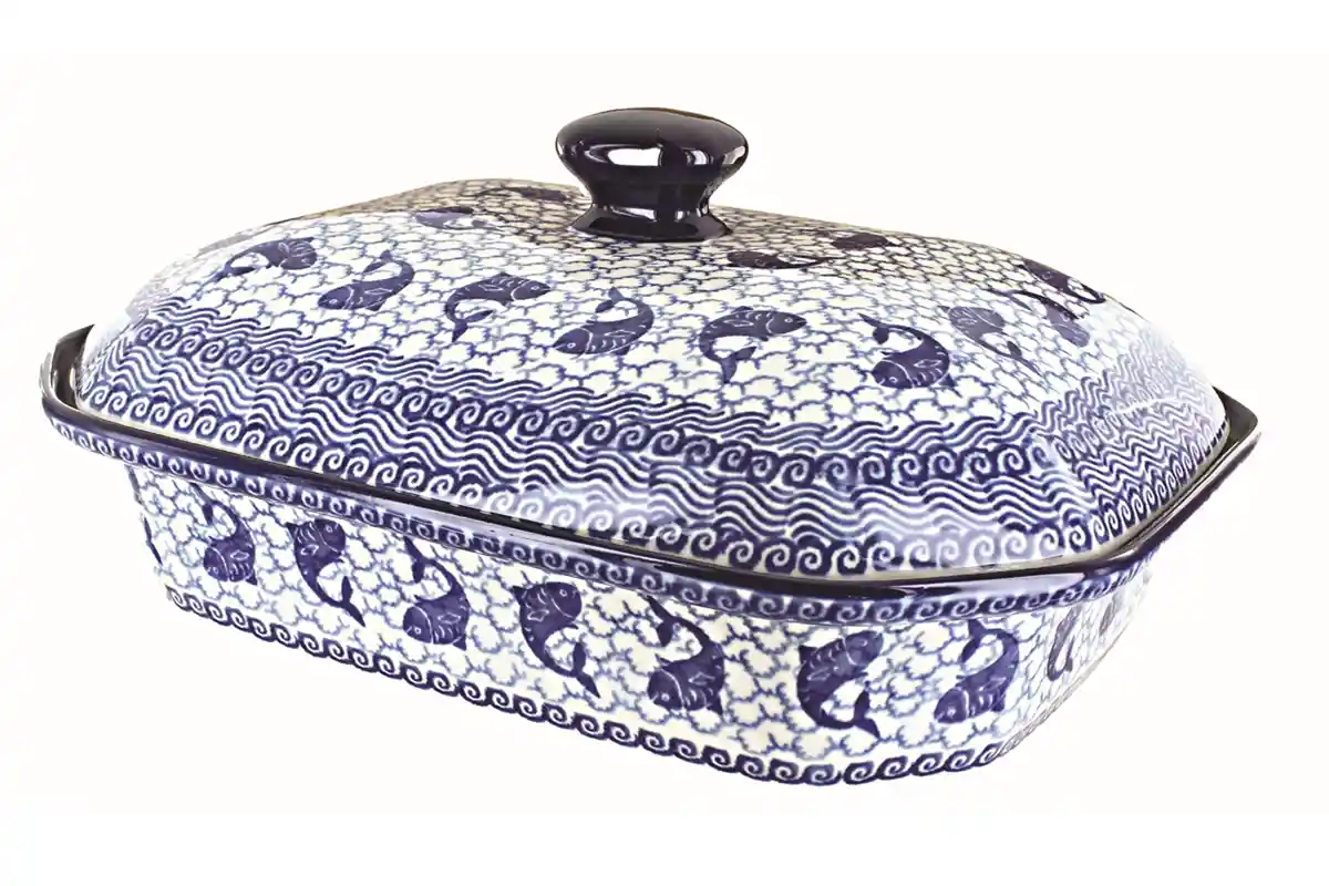 Mosaic beach large covered baker dish