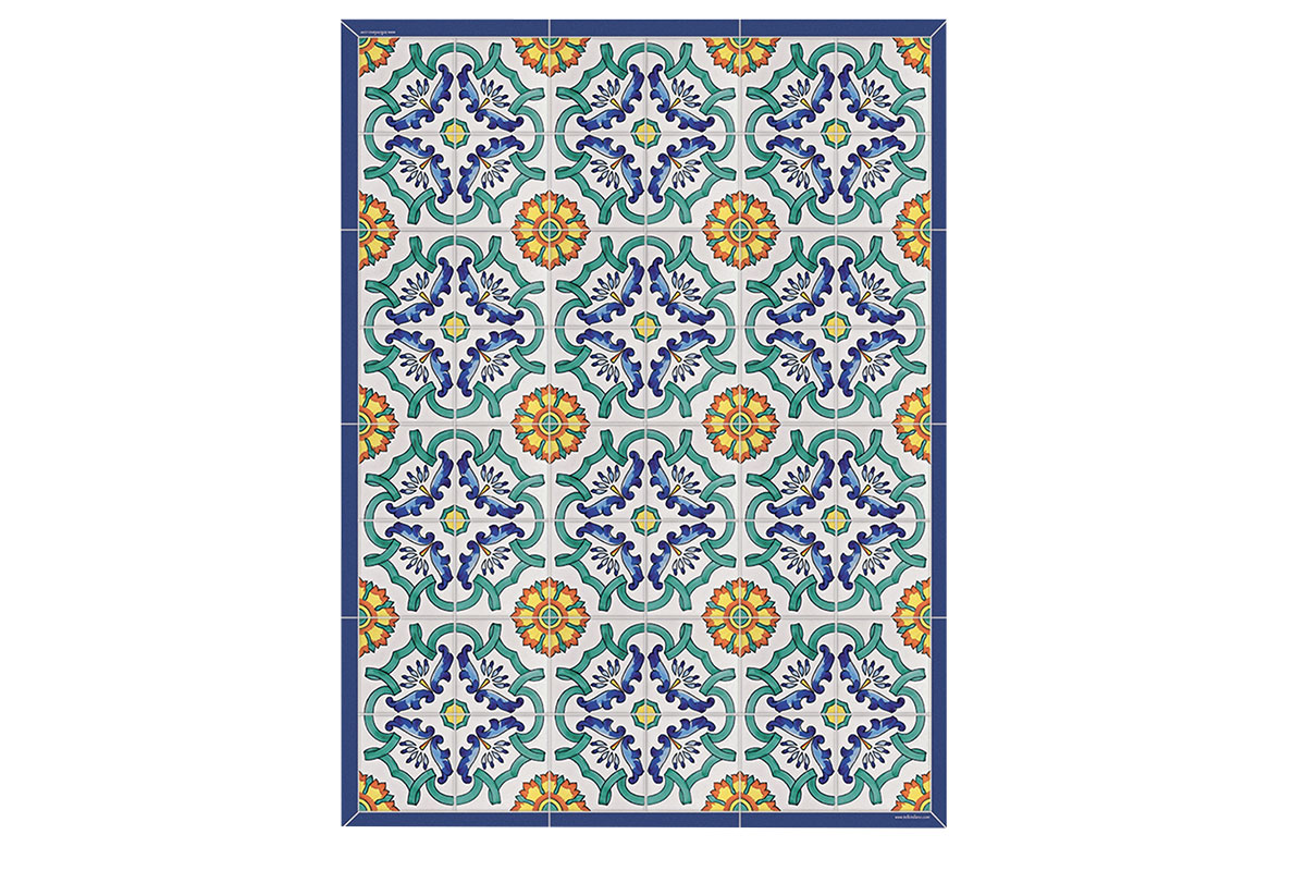 Tile-patterned floormat