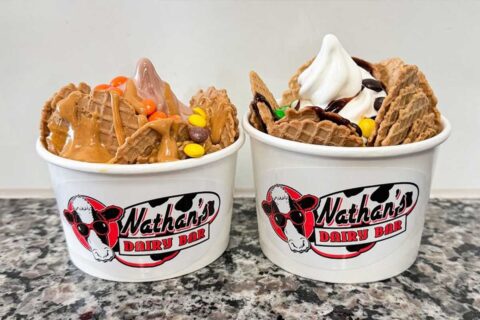 ice cream nachos at Nathan's Dairy Bar