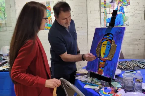 Students at Artful Wellness Series class