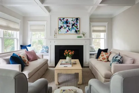 living room with sofas facing each other