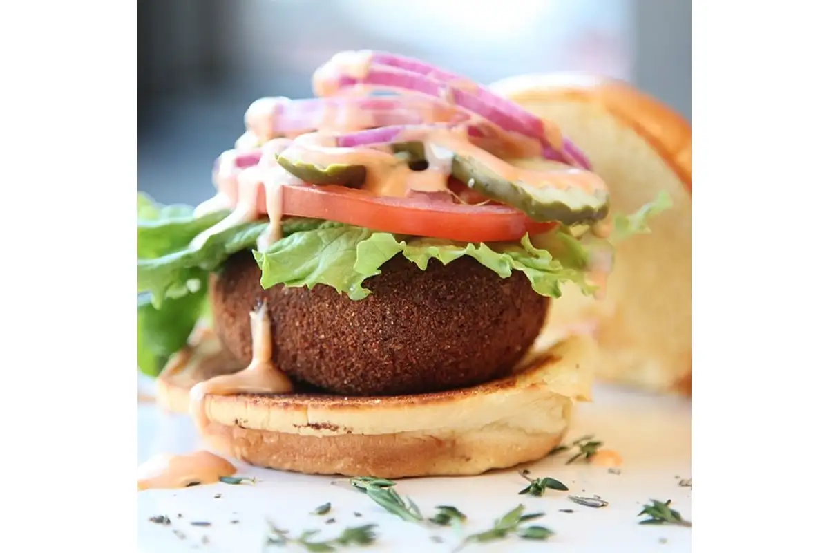 Veggie burger at Good Stuff Eatery