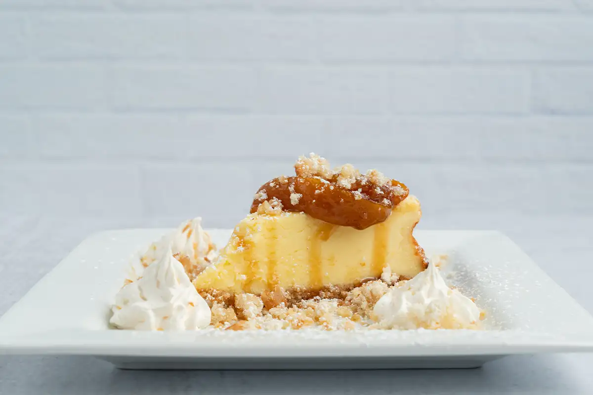 Peach cobbler cheesecake