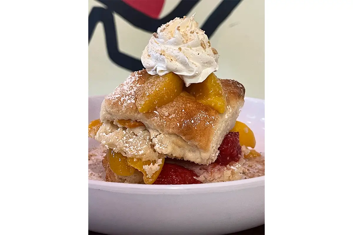 Peach biscuit