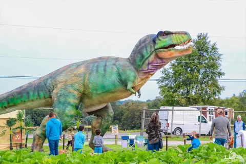 life-size t-rex figure