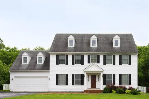white colonial house