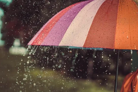 umbrella in rain