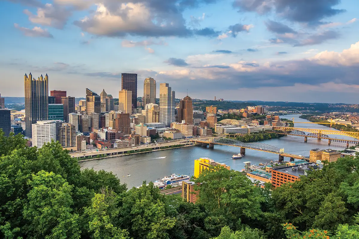 Aerial view of Pittsburgh