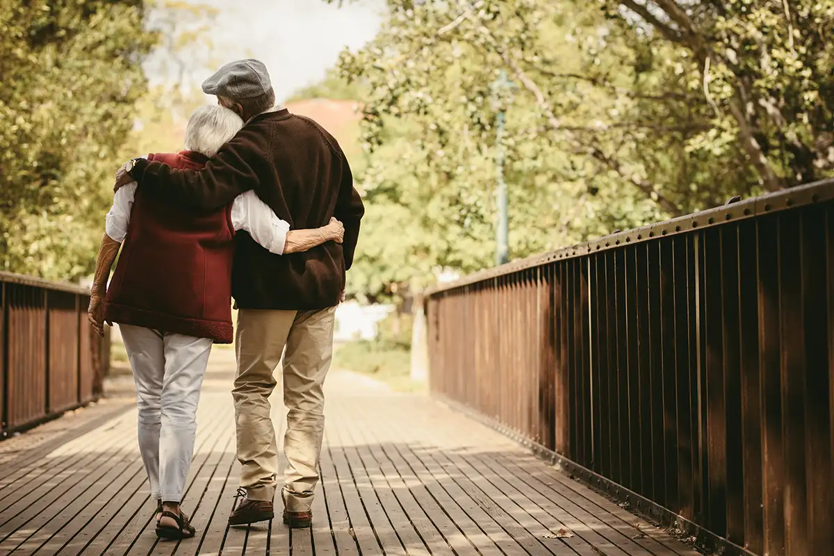 Older couple on a walk