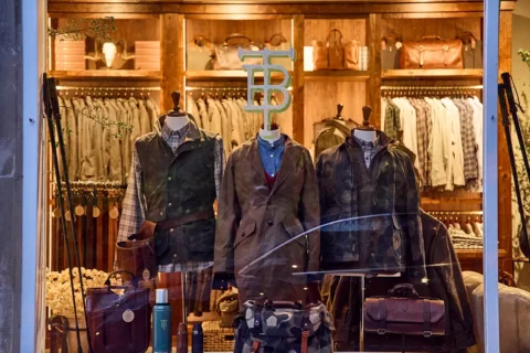 Window display at Tom Beckbe store