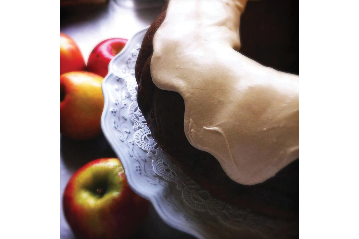 apple cake with icing, great for fall flavors