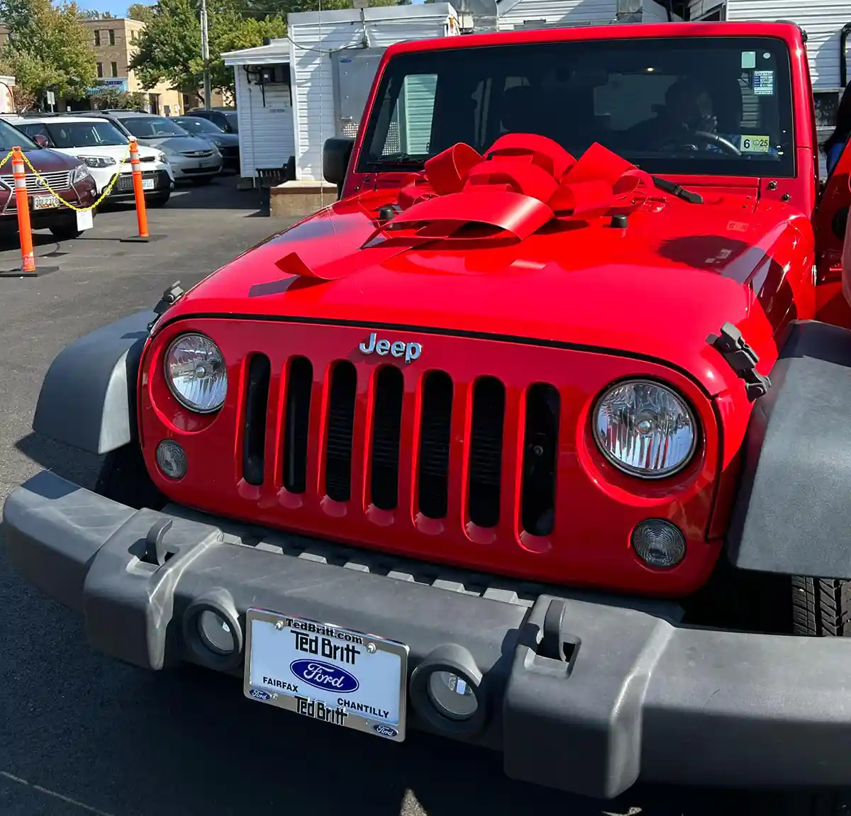 Jeep Wrangler the students gave to the custodian