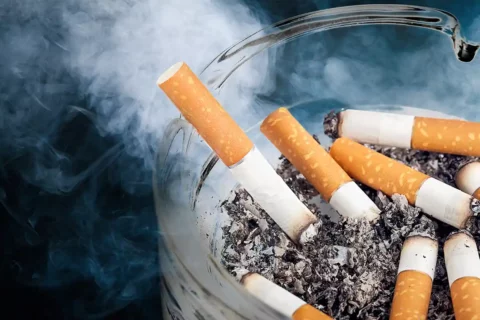 cigarettes in an ash tray