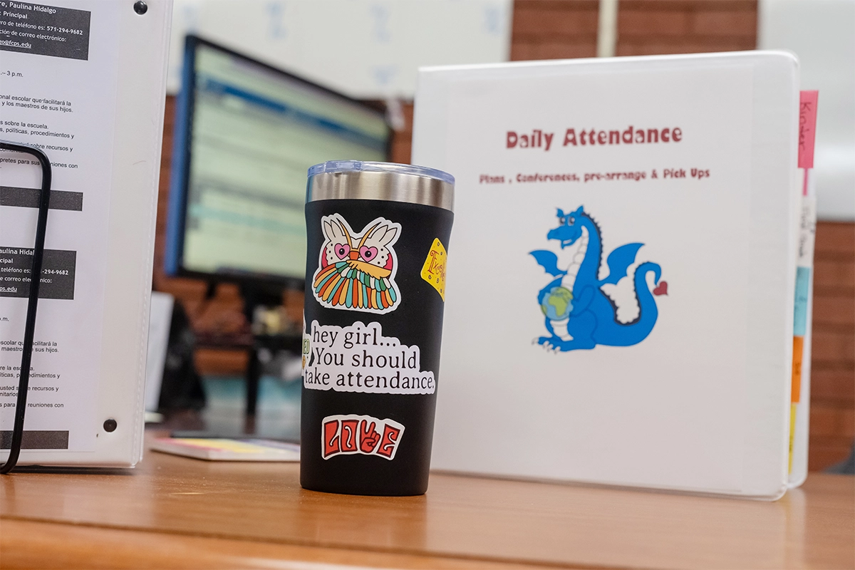 Mug and attendance binder