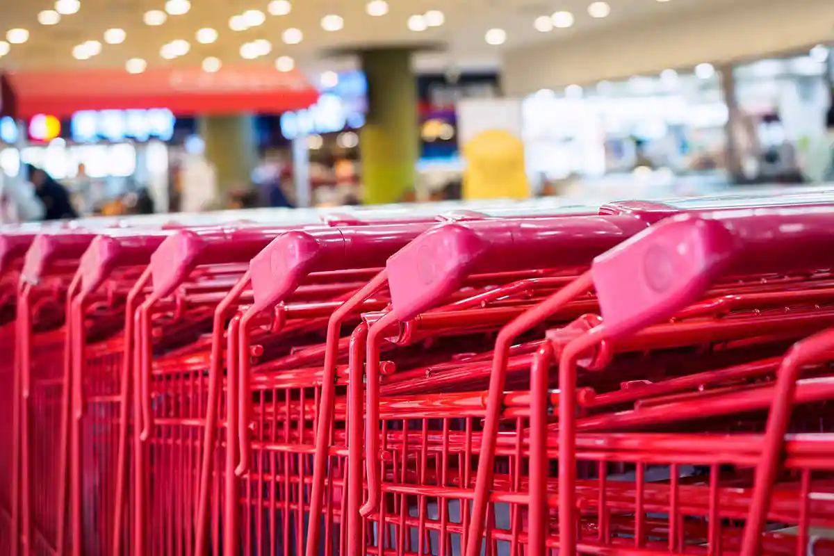 red shopping carts