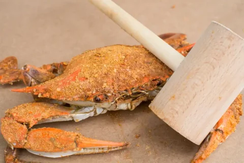steamed crab with mallet
