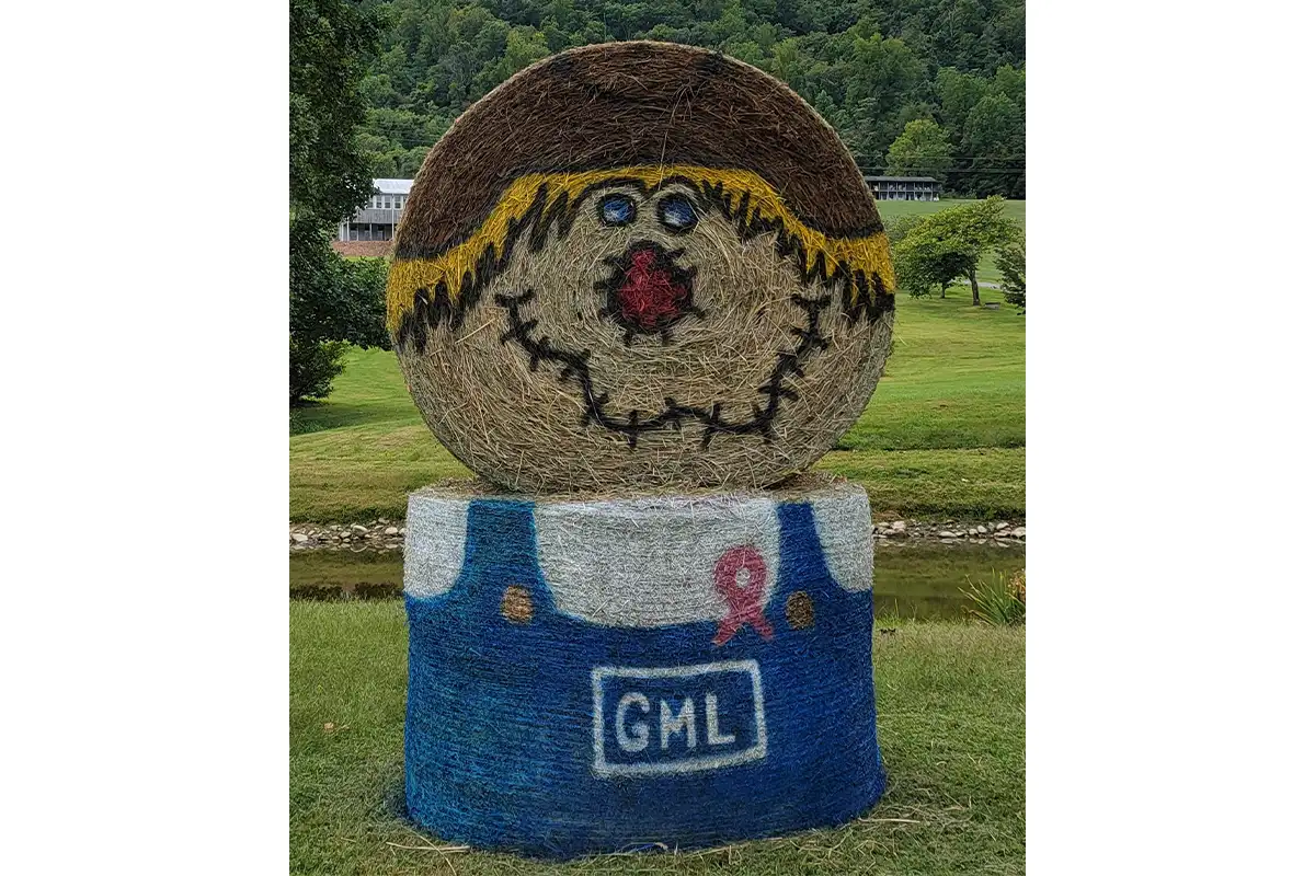 Hay bale art at Apple Harvest Festival