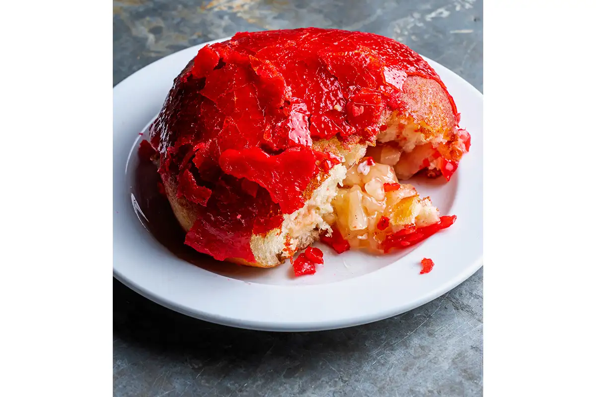 Candy apple doughnut