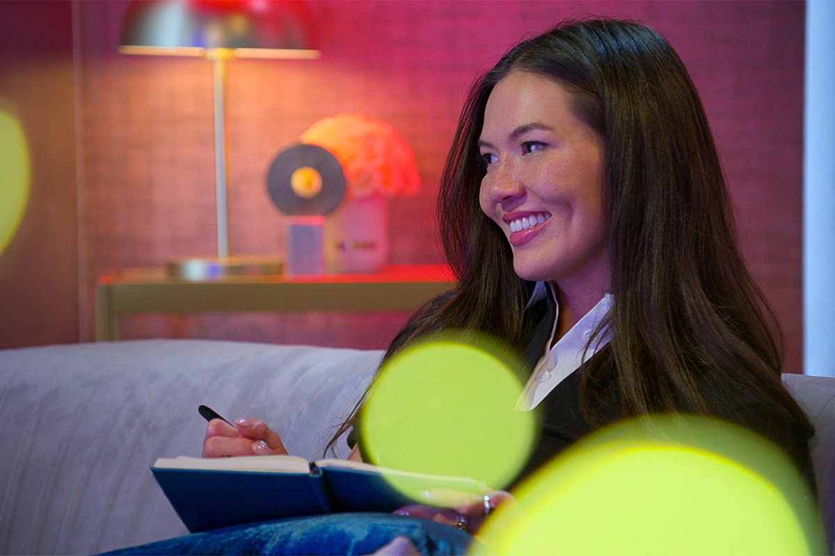Taylor smiling