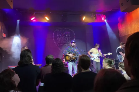 Band on stage at Pearl Street Warehouse