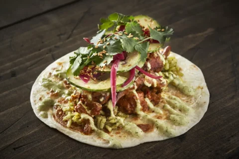 Butter chicken taco from Taco Bamba