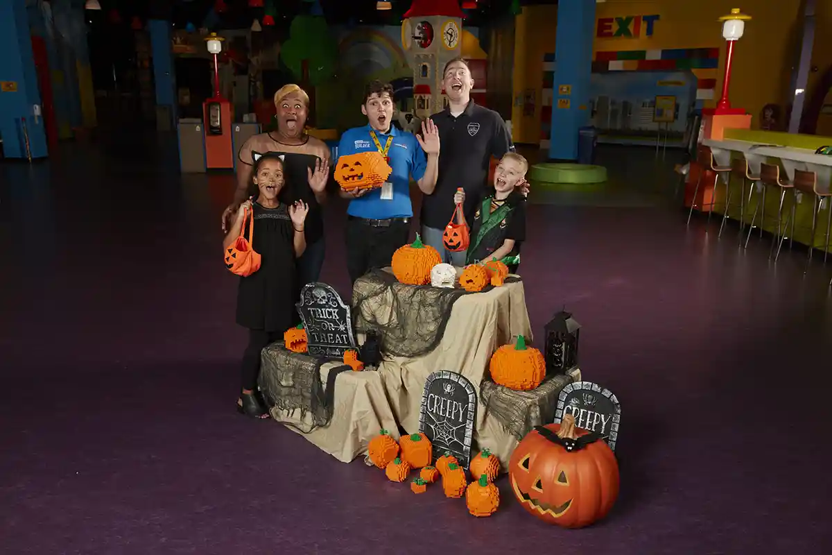 Kids dressed up for Brick-or-Treat Halloween event at Lego