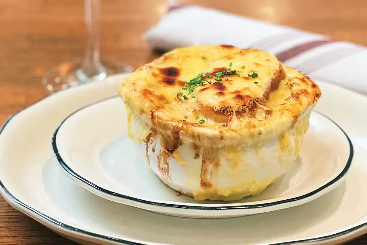 french onion soup at cafe colline
